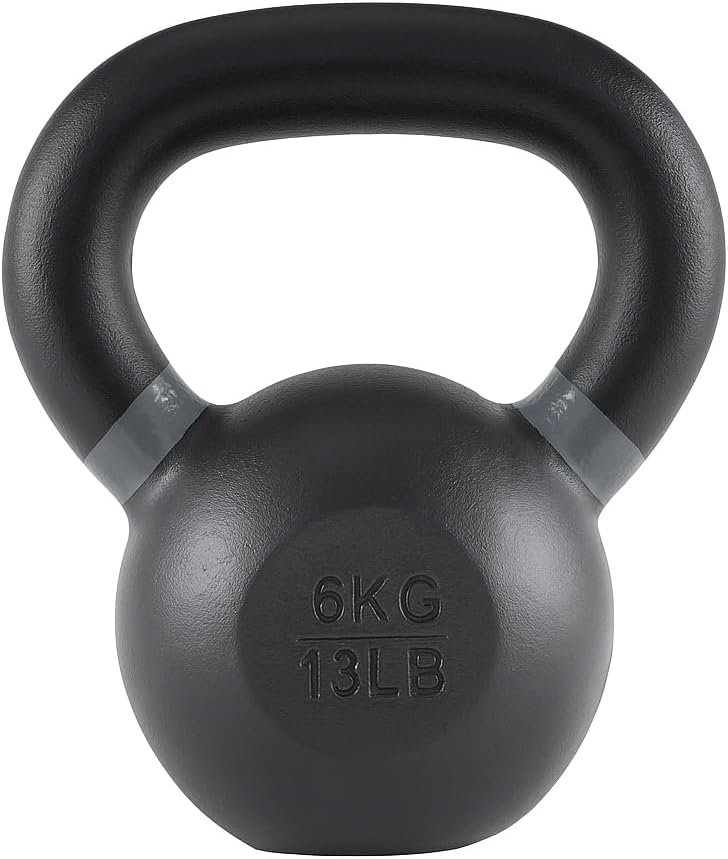Rage Fitness Single Cast Iron Kettlebell | Powder Coated – Wide Handle Weights for Core & Glute Workouts; Swings, Squats, Deadlifts; Strength, Endurance & Flexibility for Men & Women