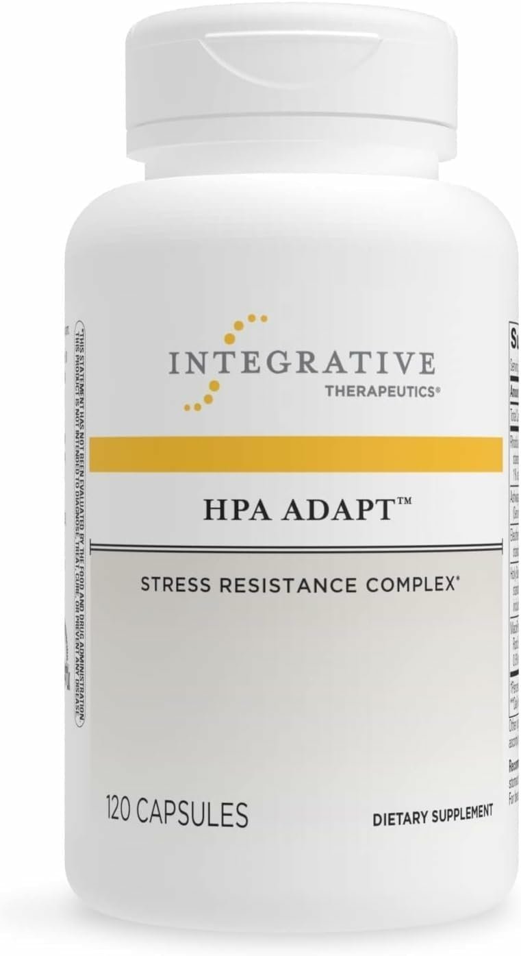 Integrative Therapeutics HPA Adapt – Adaptogenic Supplement for Stress Support* – Includes Ashwagandha, Rhodiola & Other Adaptogenic Herbs* – Vegan, Dairy-Free & Gluten-Free – 120 Capsules