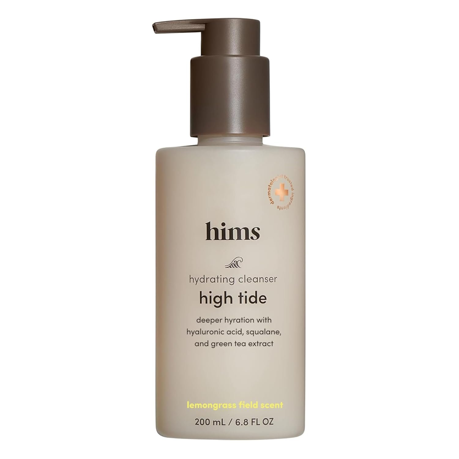 hims High Tide Hydrating Daily Cleanser for Men – Gentle Face Cleanser with Hyaluronic Acid, Squalane and Green Tea Extract – Lemongrass Field Scent