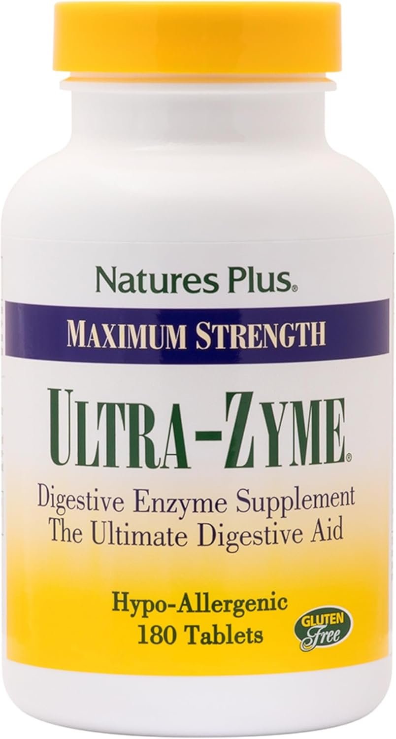 NaturesPlus Ultra-Zyme – 180 Tablets – Enzyme Supplement to Support Healthy Digestion – Gluten Free – 90 Servings