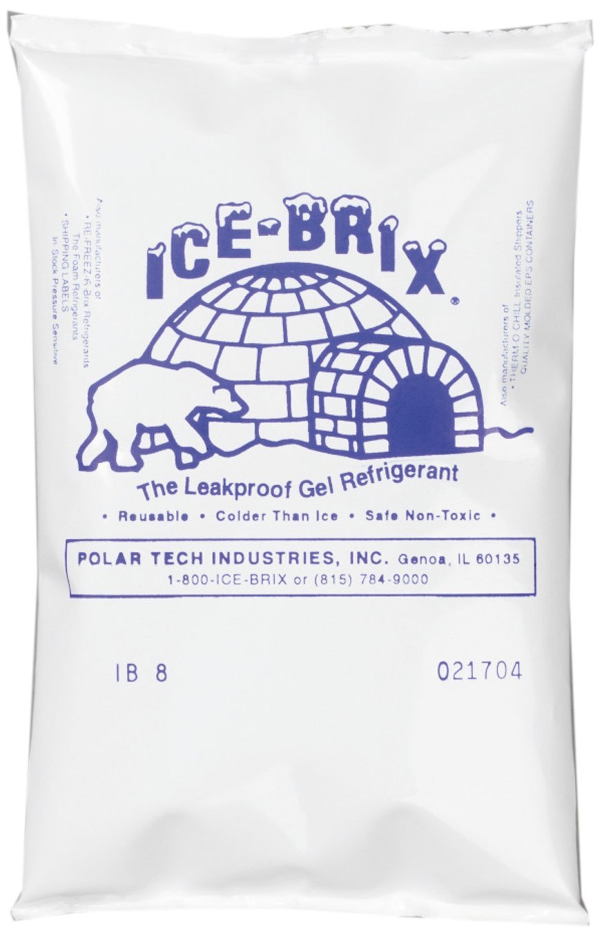 Polar Tech | IB 6 | ICE-BRIX & XTREME BRIX Cold Packs | 6 oz, 6″ x 4″ x 3/4″ (Case of 48)