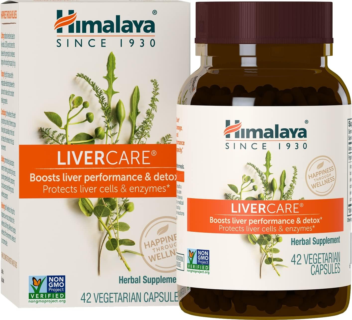 Himalaya LiverCare – Herbal Liver Support Promoting Waste Elimination, Liver Cleanse, Detox, and Bile Production – Vegan, Non-GMO, Gluten Free, 375 mg, 42 Capsules