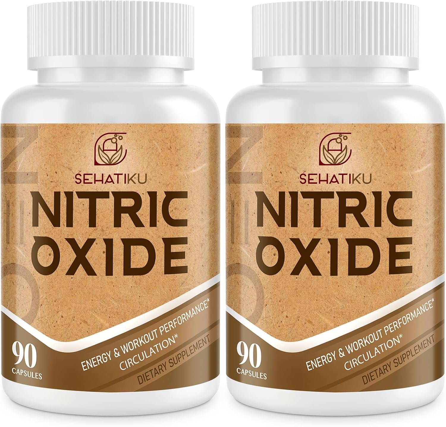 Nitric Oxide Supplement, Nitric Oxide Booster & 6-in-1 Phytonutrient Blend for Heart, Flow, Immune – 90 Capsules (2 Bottle)