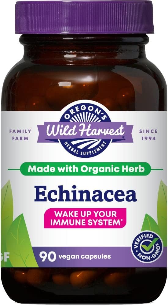 Oregon’s Wild Harvest Echinacea Organic Herbal Supplement, 90 Count