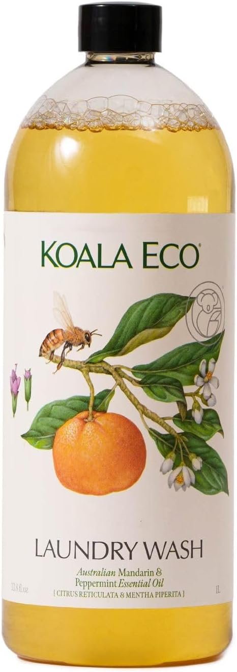 Koala Eco Laundry Wash – with Australian Mandarin and Peppermint Essential Oil – 33.8oz