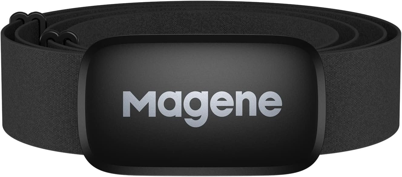Magene H64 Heart Rate Monitor, Heart Rate Sensor Chest Strap, Protocol ANT+/Bluetooth, Compatible with iOS/Android APPs (New H64)