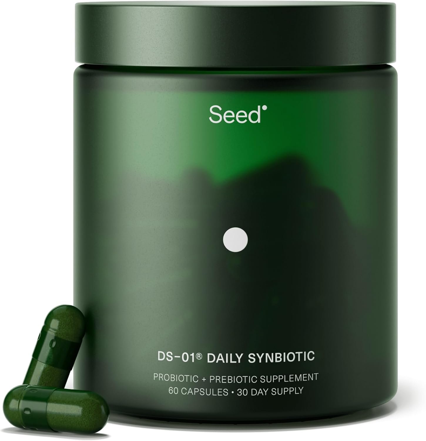 Seed DS-01 Daily Synbiotic – Prebiotic and Probiotic for Women & Men – Digestive Health, Gut Health, Immune Support, Bloating & Constipation Relief – Vegan & Shelf-Stable – 60 Capsules (30-Day Supply)