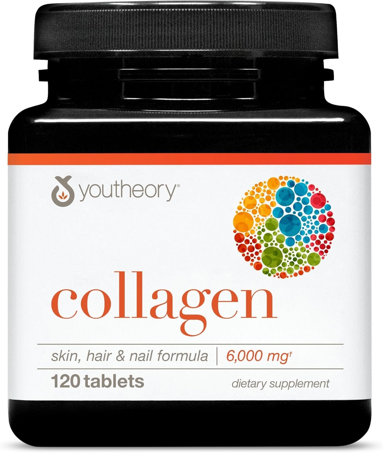 Youtheory Advanced Collagen – 6,000 mg – with Vitamin C & Amino Acids – for Hair Growth, Skin & Nails* – Supports Joint, Bone & Muscle Health* – for Women and Men – 120 Tablets (20-Day Supply)