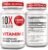 10X Health Vitamin C 1000mg – 120 Capsules Vitamin C, High Dose Ascorbic Acid for Immunity, Antioxidant Protection, Collagen & Tissue Support for Adults – VitaminC 1000 mg – Non-GMO, Gluten-Free