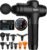TOLOCO Massage Gun Deep Tissue, Percussion Massage Gun with 10 Replacement Heads, Super Quiet Portable Electric Massager for Athletes, Relax, Black