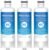 Waterdrop DA97-17376B Replacement for Samsung® HAF-QIN/EXP, DA97-08006C, RF28R7201SR, RF28R7351SG, WD-F45, Refrigerator Water Filter, 3 Filters