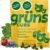 Gruns Multivitamin for Kids, Super Greens Gummies, Superfood Gummy Bears with 20+ Vitamins & Minerals, Spirulina, Chlorella, Prebiotics Fiber for Digestive Health, Adaptogens Supplement, 28 day Supply